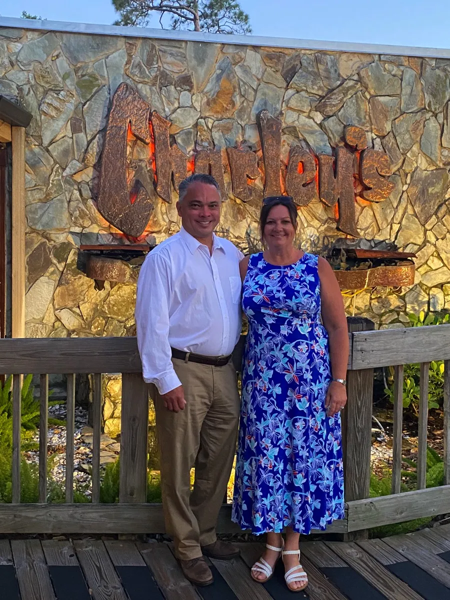Outside Charley's Steakhouse on Cypress in Tampa